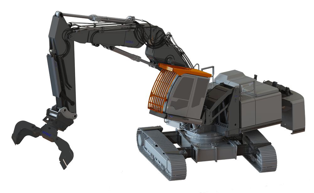 Baggermodell Schutzaufbauten